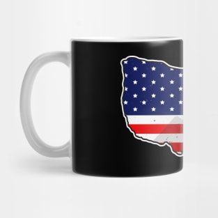 USA Map United States Flag Love Patriotism America Mug